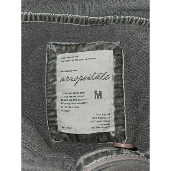 Aeropostale Hoodie Girls Medium Half Button Front Pocket Long Sleeve - Picture 4 of 5